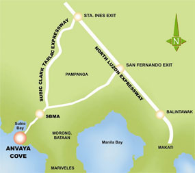 Anvaya Cove Location Map