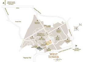 One Serendra Location Map